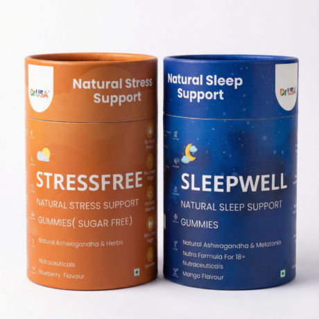 Combo 🌙 SleepWell Natural Sleep Support Gummies + 🌿 StressFree Natural Stress Support Gummies (Sugar Free)
