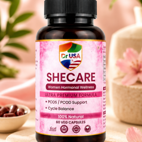 Dr USA SHECARE Women's Hormonal Wellness Formula | PCOS & PCOD Support Capsules