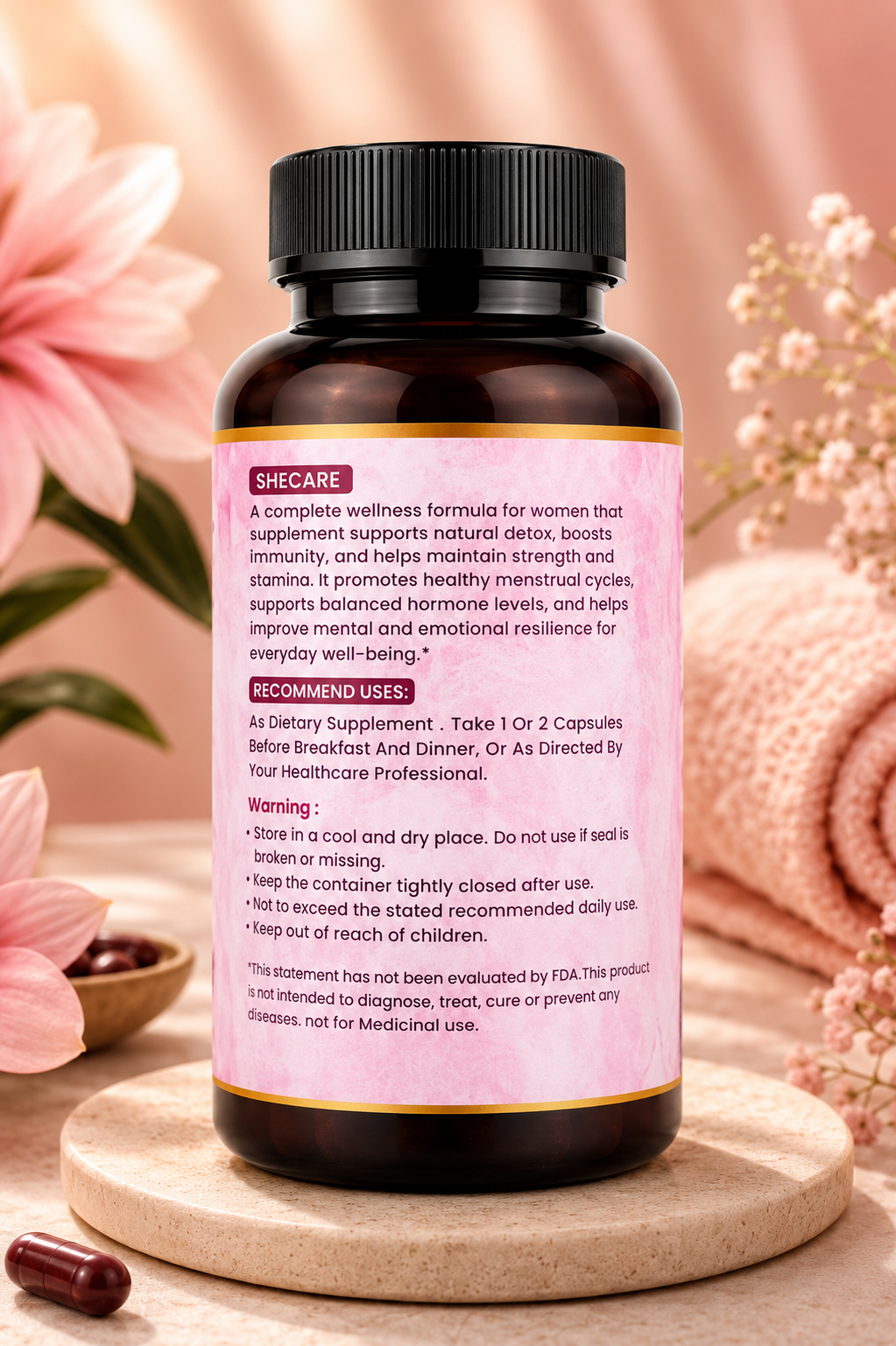 Dr USA SHECARE Women's Hormonal Wellness Formula | PCOS & PCOD Support Capsules - Image 3