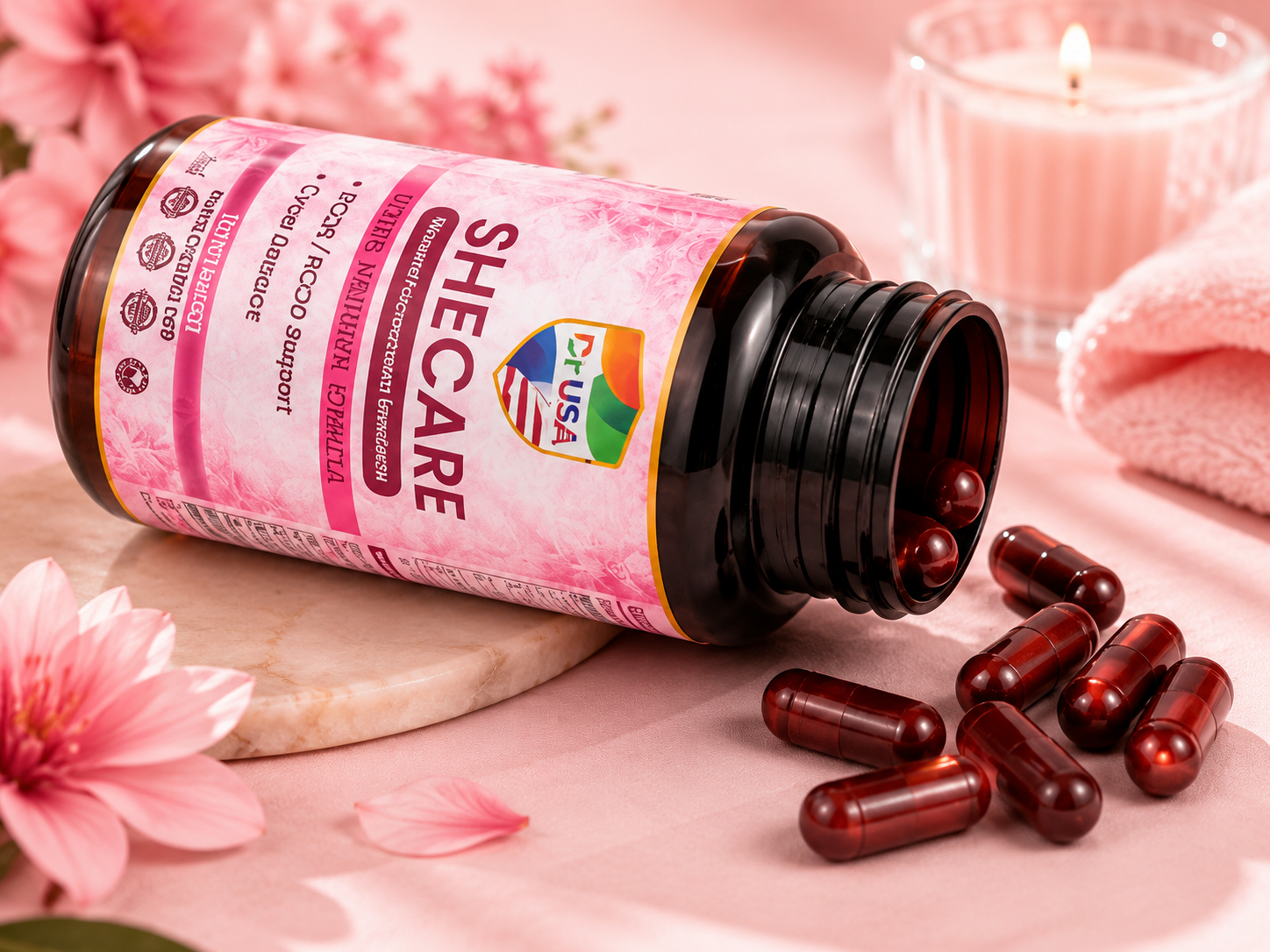 Dr USA SHECARE Women's Hormonal Wellness Formula | PCOS & PCOD Support Capsules - Image 5
