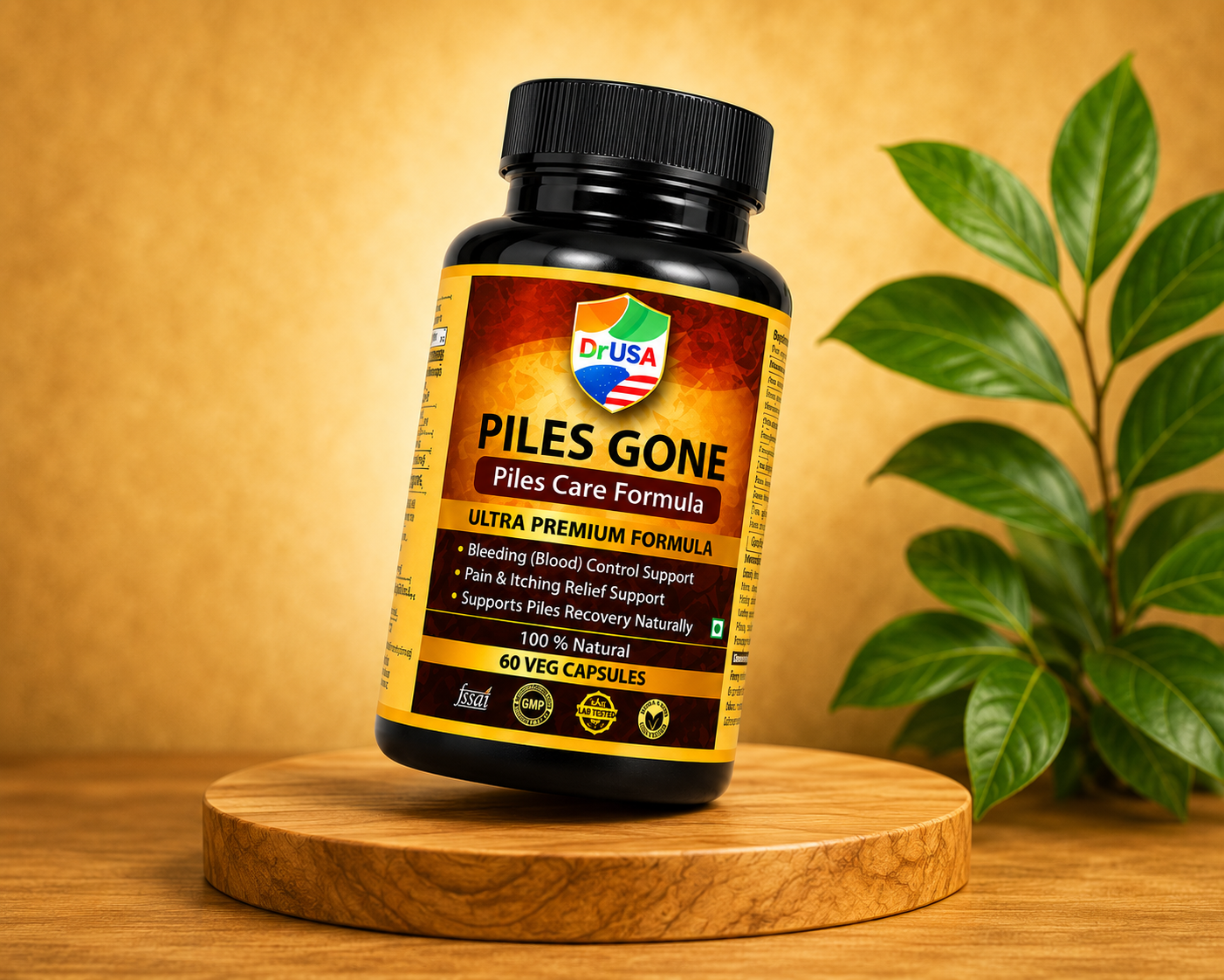 Dr USA PILES GONE Piles Care Formula | Natural Digestive Support Capsules - Image 8