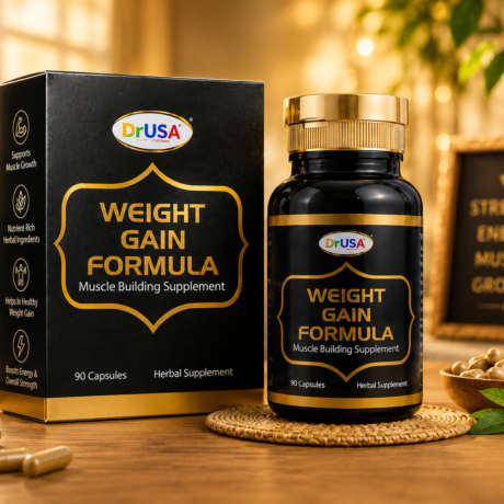 Dr USA Weight Gain Formula Capsules | Herbal Muscle Building Supplement 90 Capsules