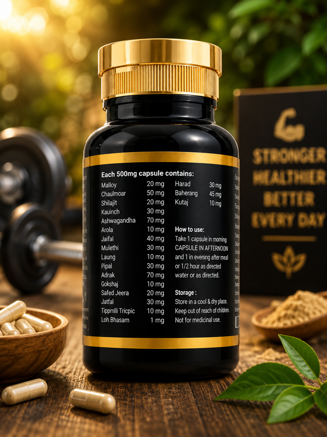 Dr USA Weight Gain Formula Capsules | Herbal Muscle Building Supplement 90 Capsules - Image 3