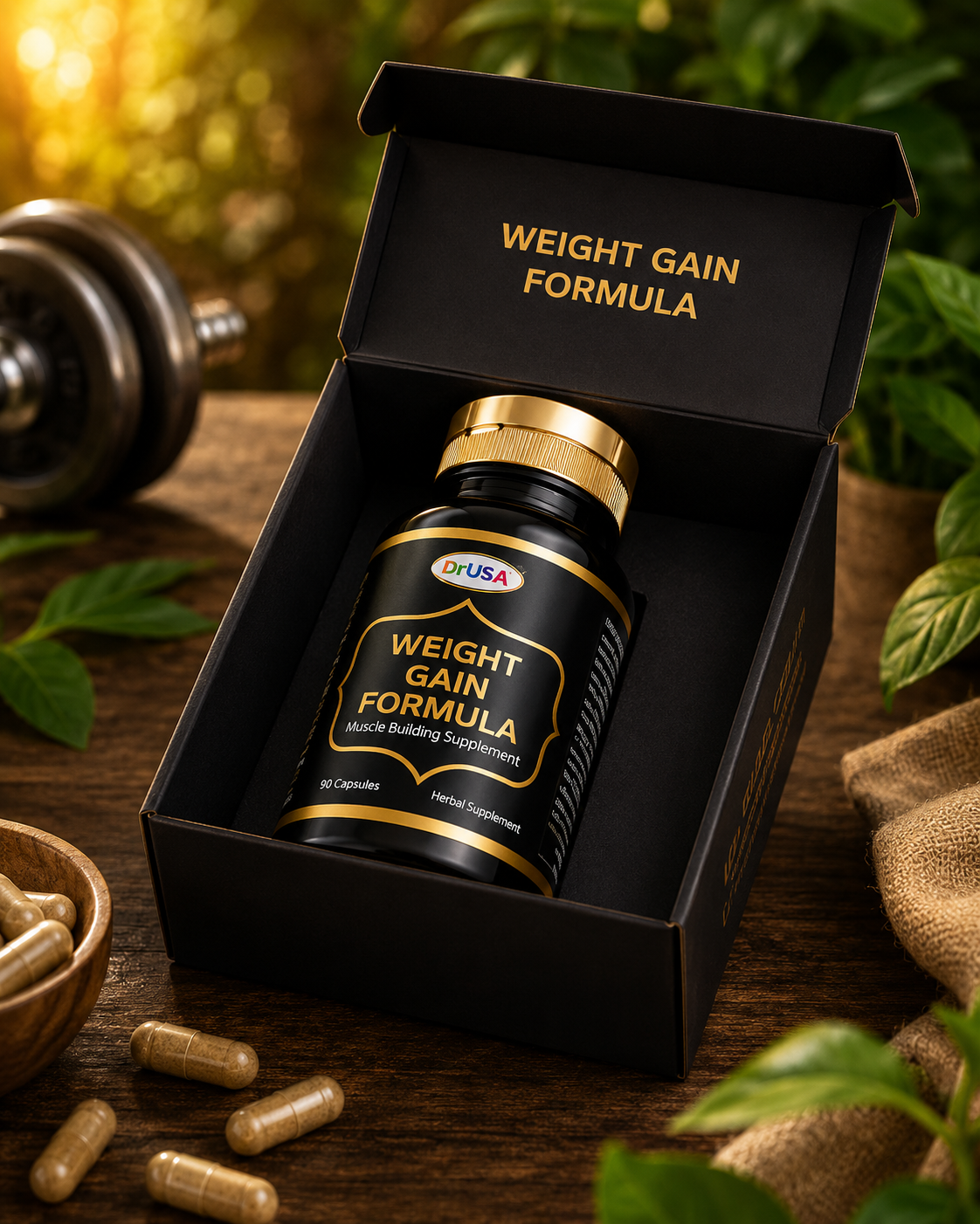 Dr USA Weight Gain Formula Capsules | Herbal Muscle Building Supplement 90 Capsules - Image 6