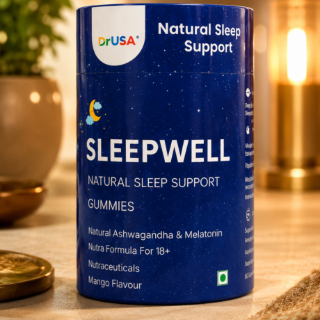 Dr USA SleepWell Gummies | Natural Sleep Support Gummies with Melatonin & Ashwagandha