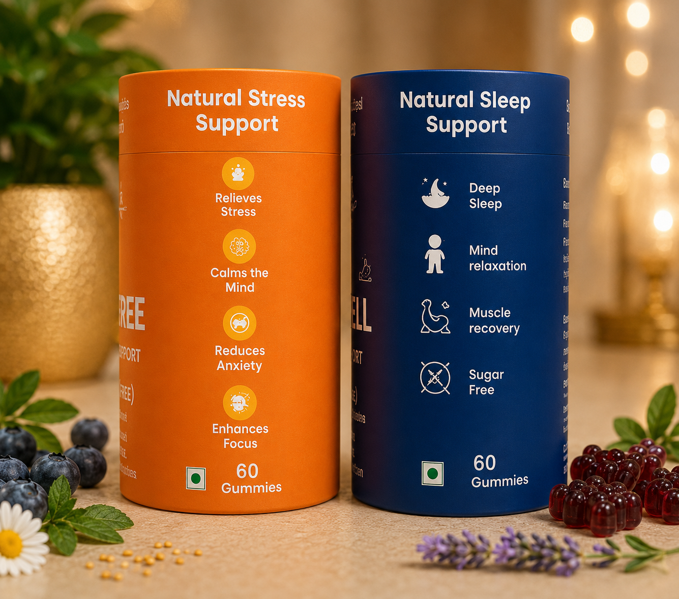 Dr USA StressFree & SleepWell Gummies Combo | Stress Relief & Sleep Support Gummies - Image 3