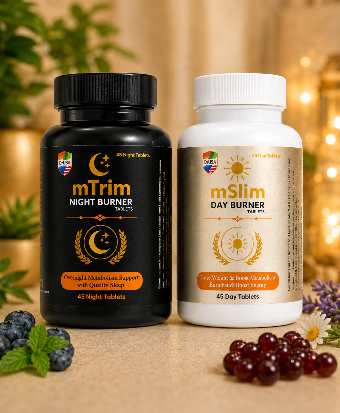 Dr USA mSlim Day Burner + mTrim Night Burner Combo | Day & Night Weight Management Tablets - Image 2