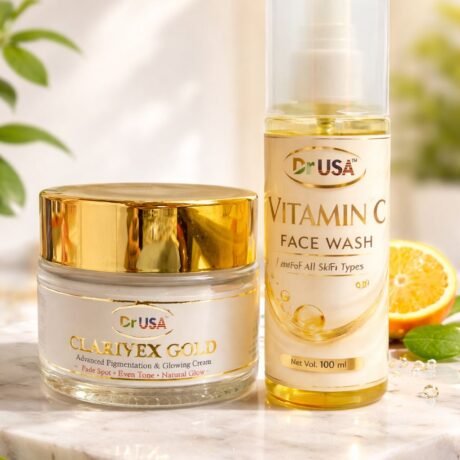 Dr USA Clarivex Gold Advanced Pigmentation & Glowing Cream + Vitamin C Face Wash Combo