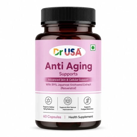 Dr USA Anti Aging Supports | Resveratrol Health Supplement – 60 Capsules