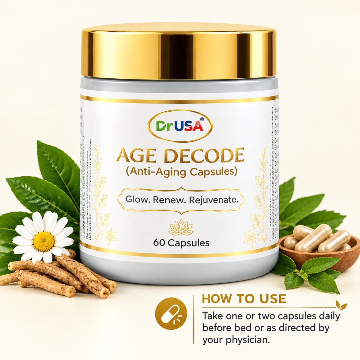 DrUSA AGE DECODE Anti-Aging Wellness Kit for Men & Women | Skin Renewal, Glow Rejuvenation & Even Tone Care - Image 8