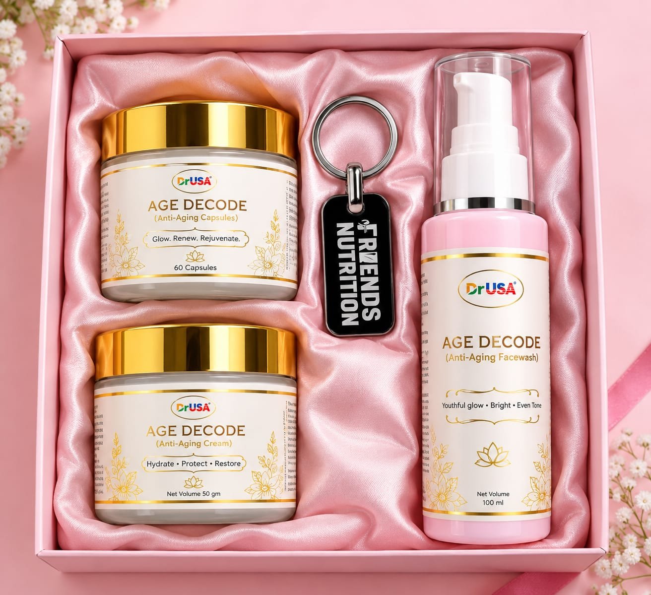 DrUSA AGE DECODE Anti-Aging Wellness Kit for Men & Women | Skin Renewal, Glow Rejuvenation & Even Tone Care - Image 2
