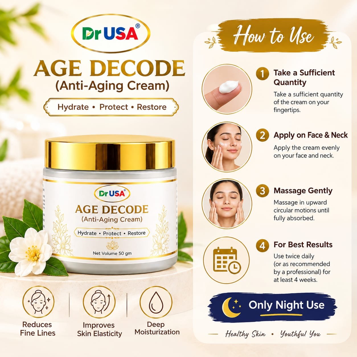 DrUSA AGE DECODE Anti-Aging Wellness Kit for Men & Women | Skin Renewal, Glow Rejuvenation & Even Tone Care - Image 3